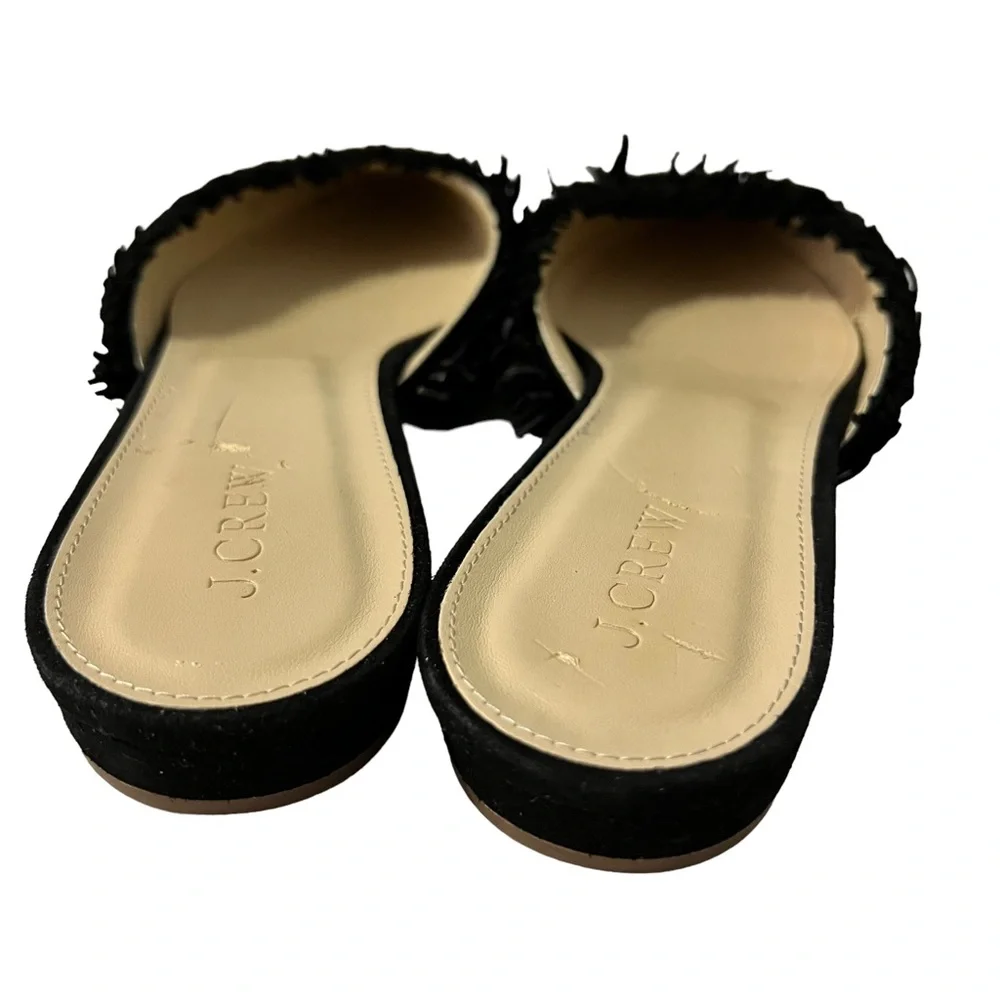 J. Crew Slip On Fringe Slides Mules Size 8.5 - Picture 4 of 5